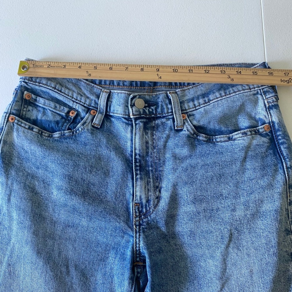 Levi's Premium 514 Straight Fit Men's Jeans 32 Light Wash Blue Denim Stretch - Picture 9 of 11